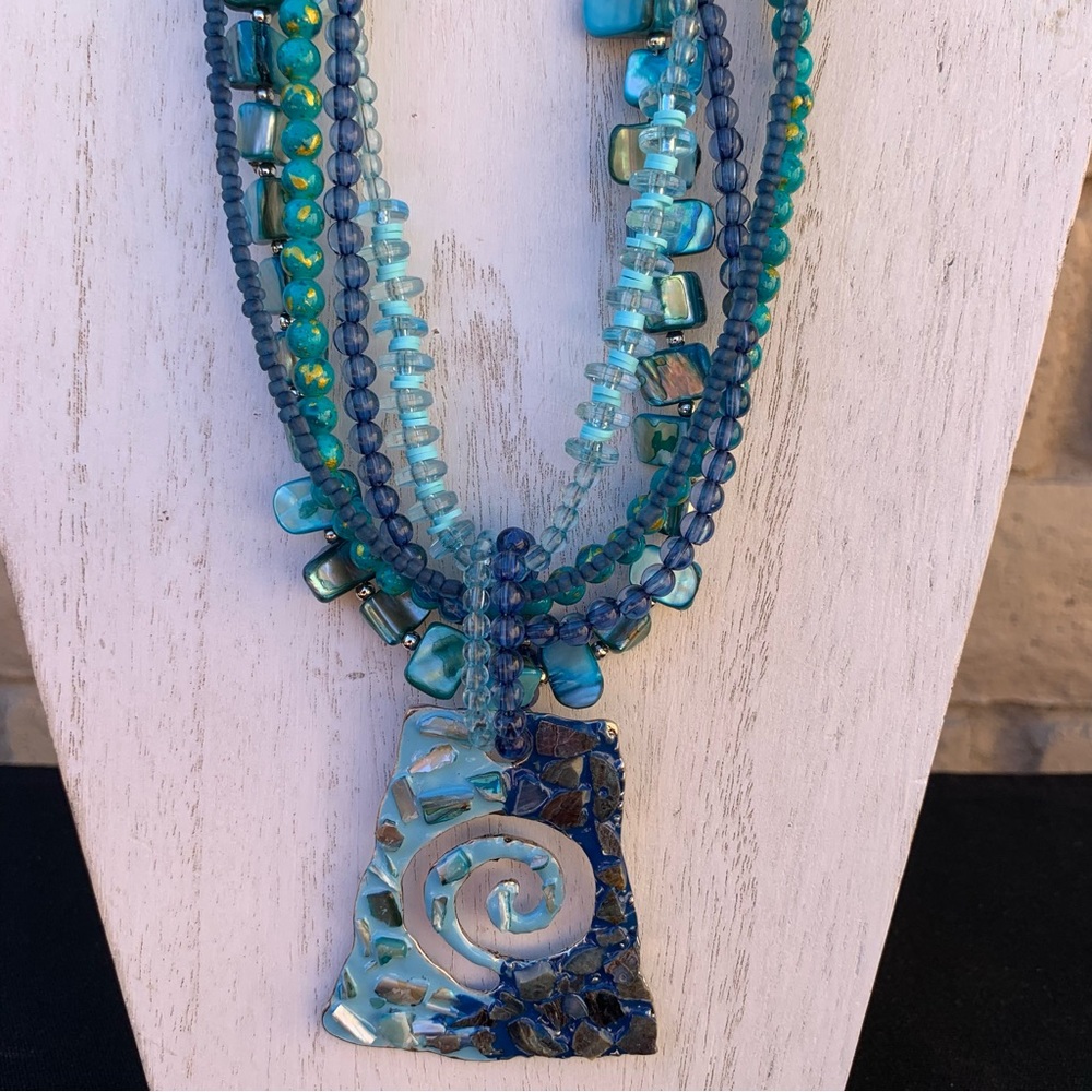 NWT Draper’s and Damon’s Blue and Turquoise Necklace 18”